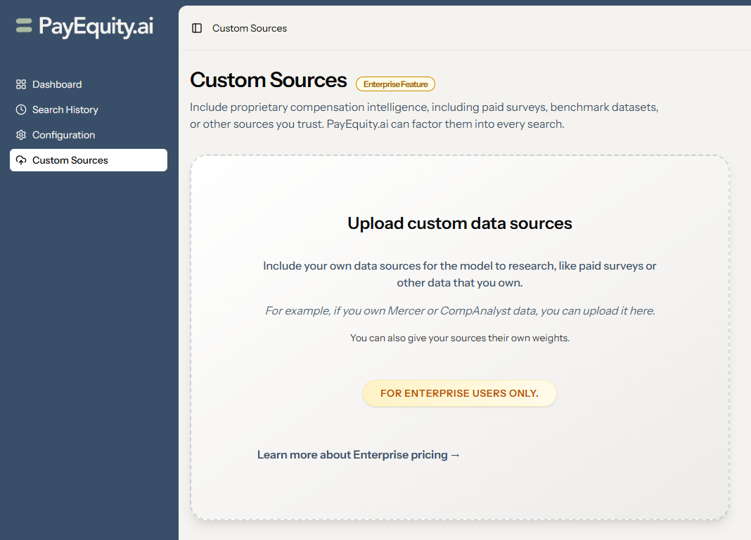 Enterprise Dashboard Screenshot